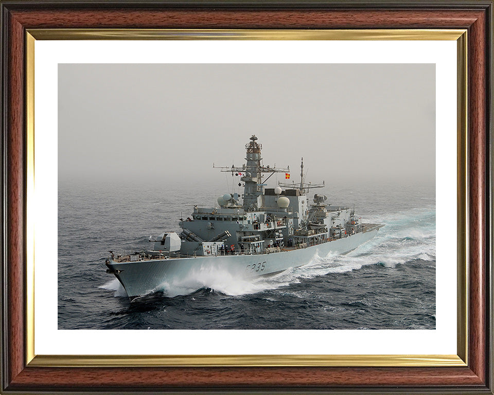 HMS Monmouth (F235) Photo Print - Port Bow View - Royal Navy Type 23 Frigate Hampshire Prints 10 x 8 Classic Frame Yes