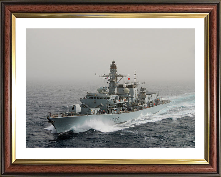 HMS Monmouth (F235) Photo Print - Port Bow View - Royal Navy Type 23 Frigate Hampshire Prints 10 x 8 Classic Frame Yes