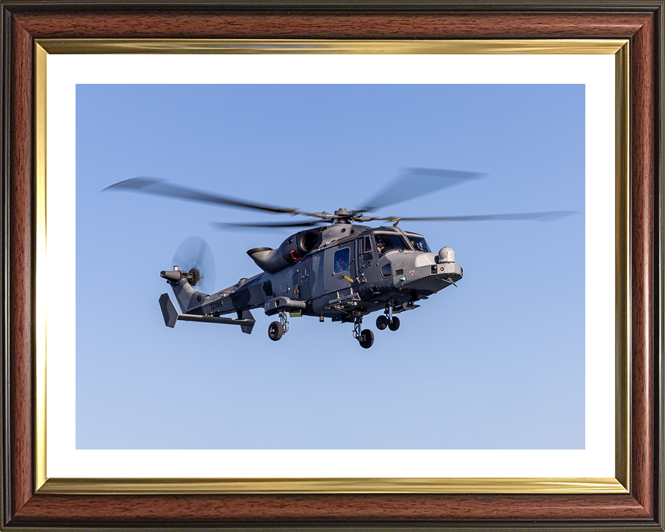 Army Air Corps Wildcat helicopter in flight Photo Print - British Army Hampshire Prints 10 x 8 Classic Frame Yes