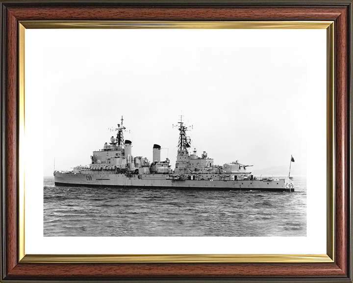 HMS Blake (C99) Royal Navy Tiger Class Light Cruiser At Sea 1961 Photo Print Wall Art Decor Posters, Prints, & Visual Artwork Hampshire Prints 10 x 8 Classic Frame Yes