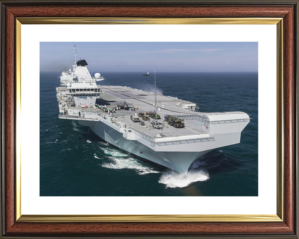 HMS Queen Elizabeth R08 Royal Navy Queen Elizabeth Class Aircraft Carrier Photo Print or Framed Print - Hampshire Prints