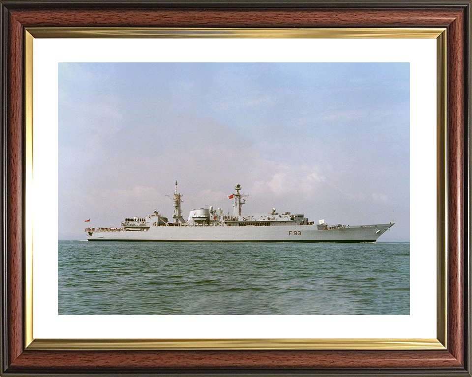HMS Beaver (F93) Royal Navy Type 22 Frigate Starboard Beam View Photo Print Wall Art Decor Posters, Prints, & Visual Artwork Hampshire Prints 10 x 8 Classic Frame Yes