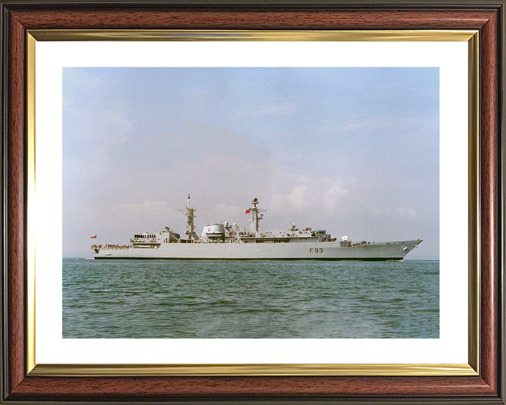 HMS Beaver (F93) Royal Navy Type 22 Frigate Starboard Beam View Photo Print Wall Art Decor Posters, Prints, & Visual Artwork Hampshire Prints 10 x 8 Classic Frame Yes