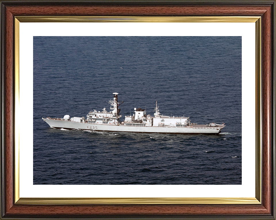 HMS Monmouth (F235) Photo Print - At Sea 2012 - Royal Navy Type 23 Frigate Hampshire Prints 10 x 8 Classic Frame Yes