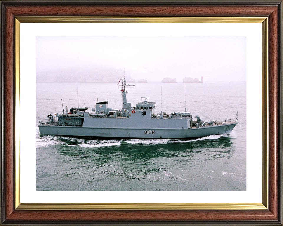 HMS Inverness (M102) Photo Print - at sea 2001 - Royal Navy Sandown Class Minehunter