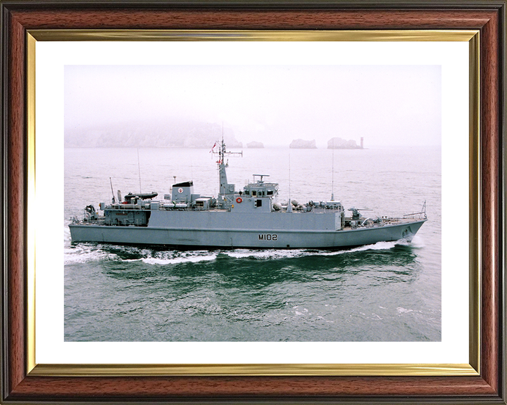 HMS Inverness (M102) Photo Print - at sea 2001 - Royal Navy Sandown Class Minehunter