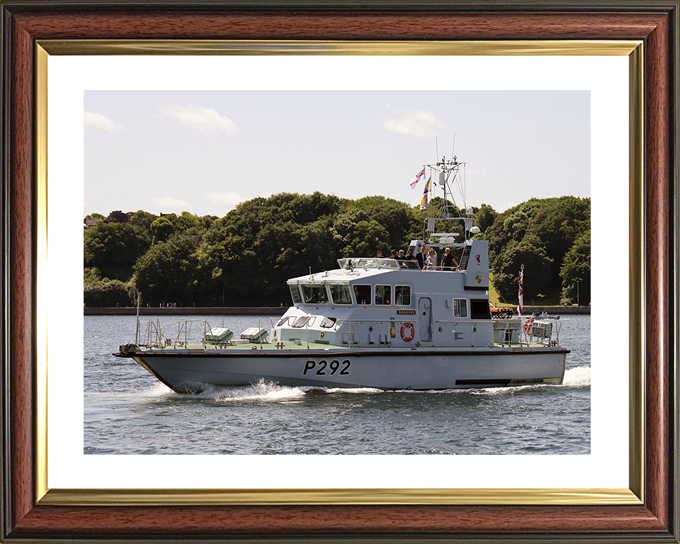 HMS Charger (P292) Royal Navy Archer Class Patrol Vessel Entering Kiel Harbour 2022 Photo Print Wall Art Decor Posters, Prints, & Visual Artwork Hampshire Prints 10 x 8 Classic Frame Yes