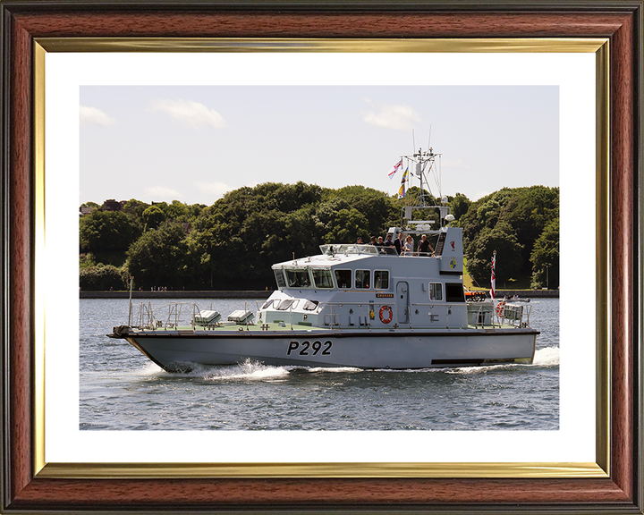 HMS Charger (P292) Royal Navy Archer Class Patrol Vessel Entering Kiel Harbour 2022 Photo Print Wall Art Decor Posters, Prints, & Visual Artwork Hampshire Prints 10 x 8 Classic Frame Yes