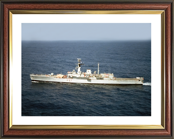 HMS Andromeda (F57) Royal Navy Leander Class Frigate Underway Port Side View Photo Print Wall Art Decor Posters, Prints, & Visual Artwork Hampshire Prints 10 X 8 Classic Frame Yes