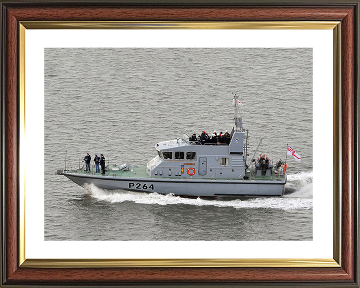 HMS Archer (P264) Royal Navy Archer Class P2000 Patrol Vessel Port Side View Photo Print Wall Art Decor Posters, Prints, & Visual Artwork Hampshire Prints 10 x 8 Classic Frame Yes