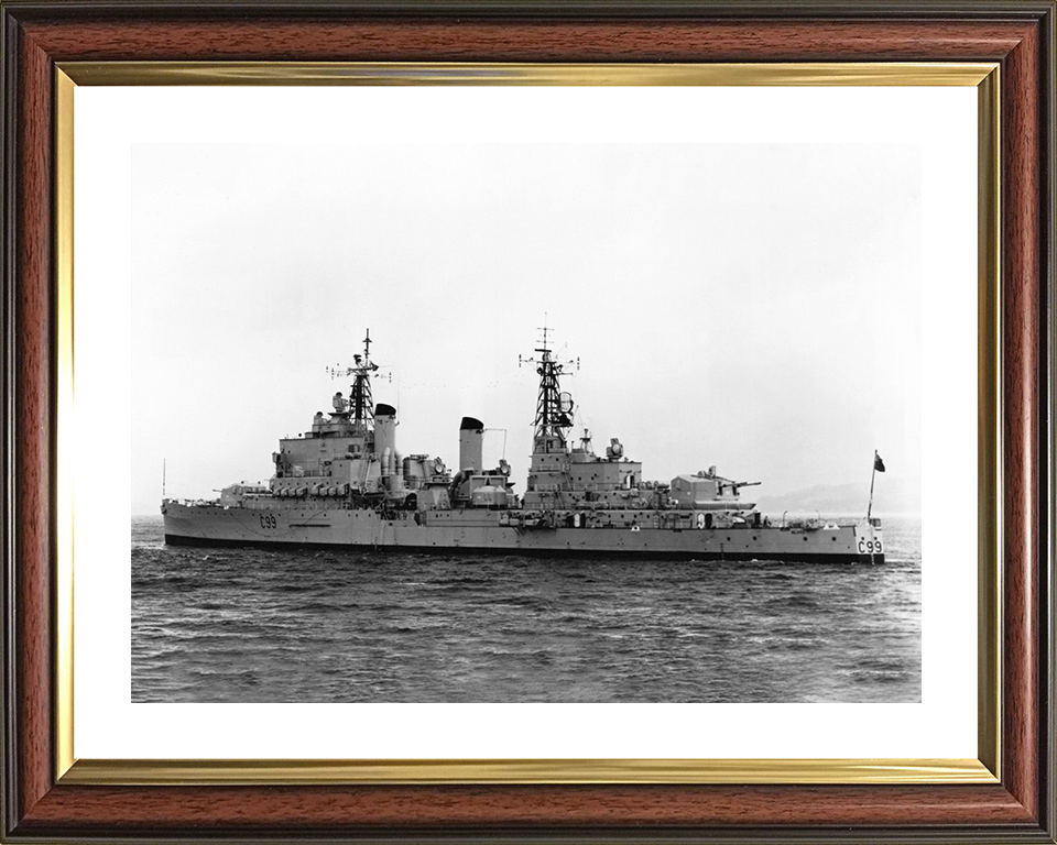 HMS Blake (C99) Photo Print - At Sea 1961 - Royal Navy Tiger Class Light Cruiser Posters, Prints, & Visual Artwork Hampshire Prints 10 x 8 Classic Frame Yes