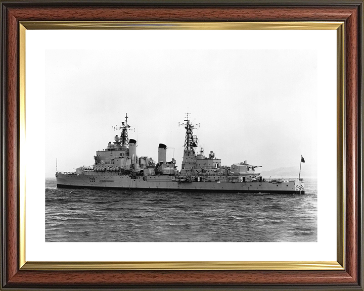 HMS Blake (C99) Photo Print - At Sea 1961 - Royal Navy Tiger Class Light Cruiser Posters, Prints, & Visual Artwork Hampshire Prints 10 x 8 Classic Frame Yes