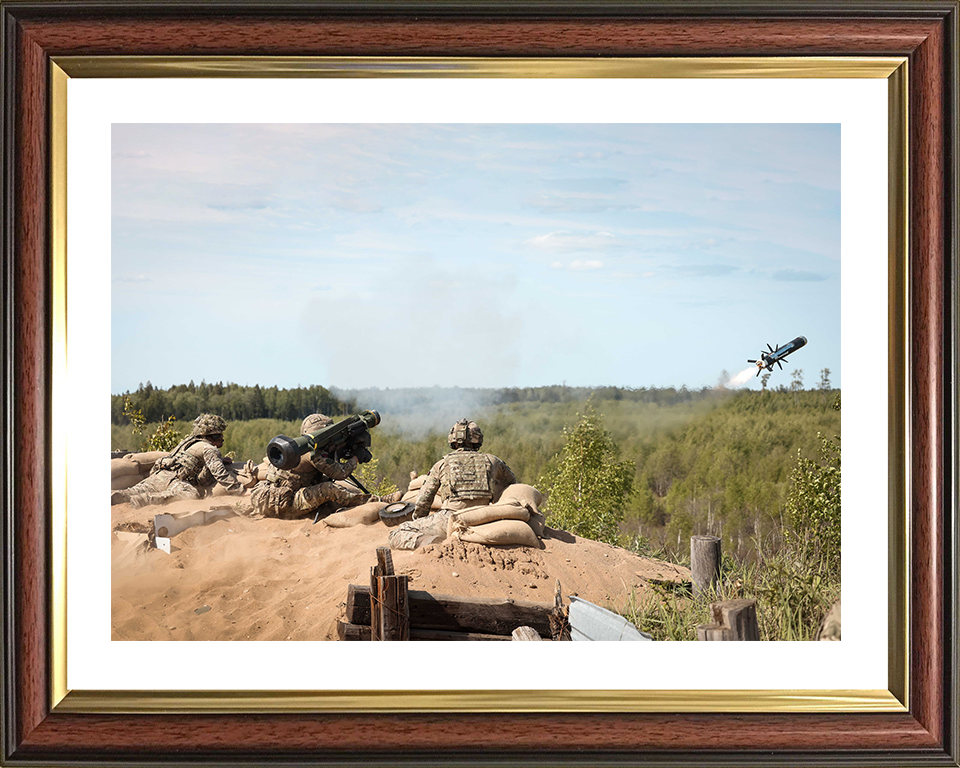 Royal Marine Commandos firing a Javelin Missile Photo Print - 45 Commando Hampshire Prints 10 x 8 Classic Frame Yes