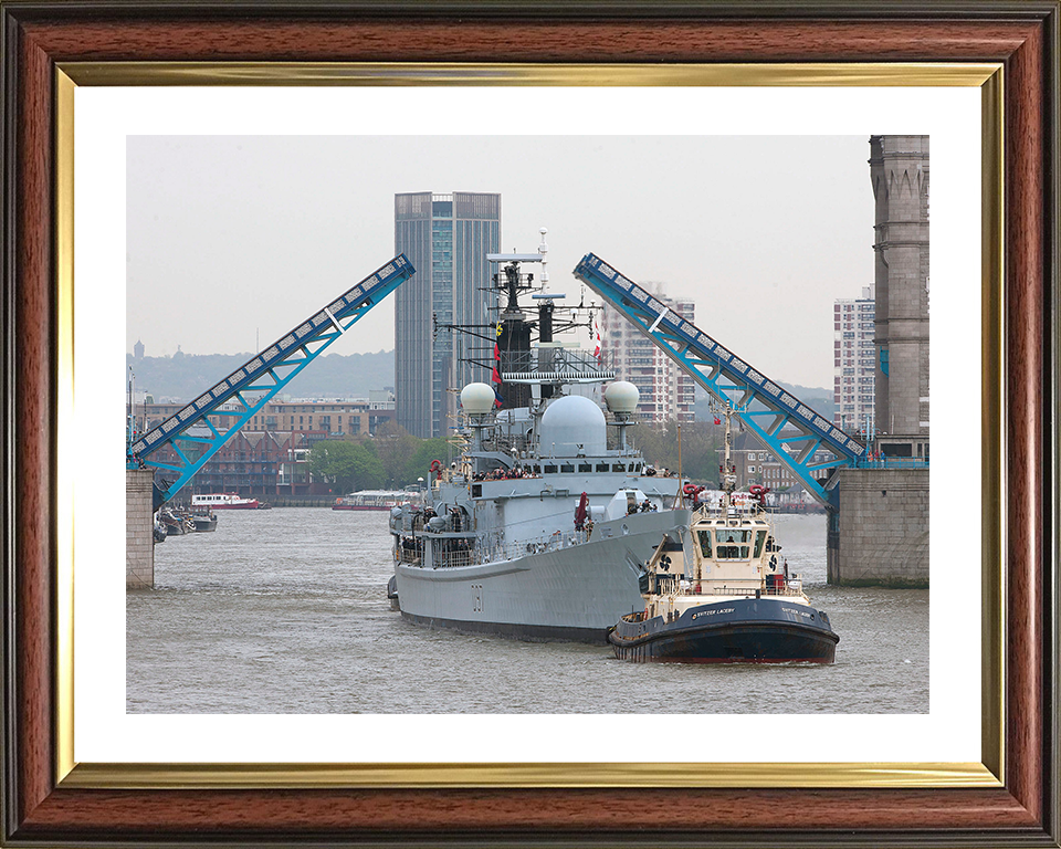 HMS Edinburgh (D97) Photo Print - Tower Bridge 2013 - Royal Navy Type 42 Destroyer Hampshire Prints 10 x 8 Classic Frame Yes