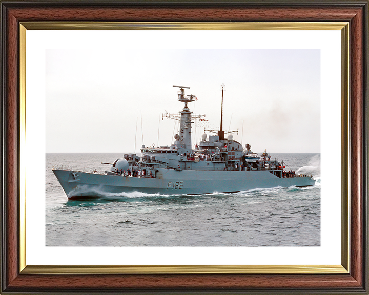 HMS Avenger (F185) Royal Navy Type 21 Frigate Underway Port Side View Photo Print Wall Art Decor Posters, Prints, & Visual Artwork Hampshire Prints 10 x 8 Classic Frame Yes