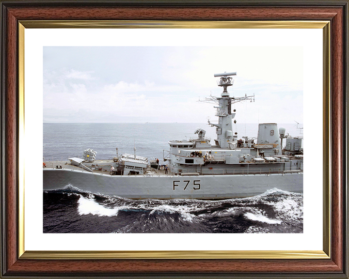 HMS Charybdis (F75) Royal Navy Leander Class Frigate During a RAS Photo Print Wall Art Decor Posters, Prints, & Visual Artwork Hampshire Prints 10 x 8 Classic Frame Yes