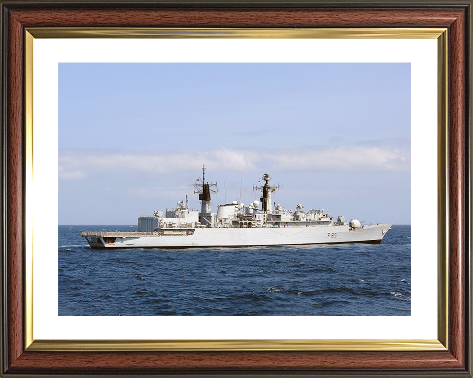 HMS Cumberland (F85) Royal Navy Type 22 Frigate Low Starboard Beam View Photo Print Wall Art Decor Posters, Prints, & Visual Artwork Hampshire Prints 10 x 8 Classic Frame Yes