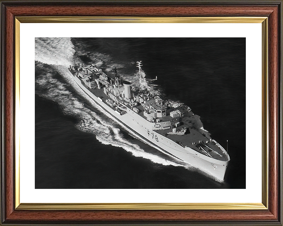 HMS Blackwood (F78) Royal Navy Blackwood Class Frigate From Above Photo Print Wall Art Decor Posters, Prints, & Visual Artwork Hampshire Prints 10 x 8 Classic Frame Yes