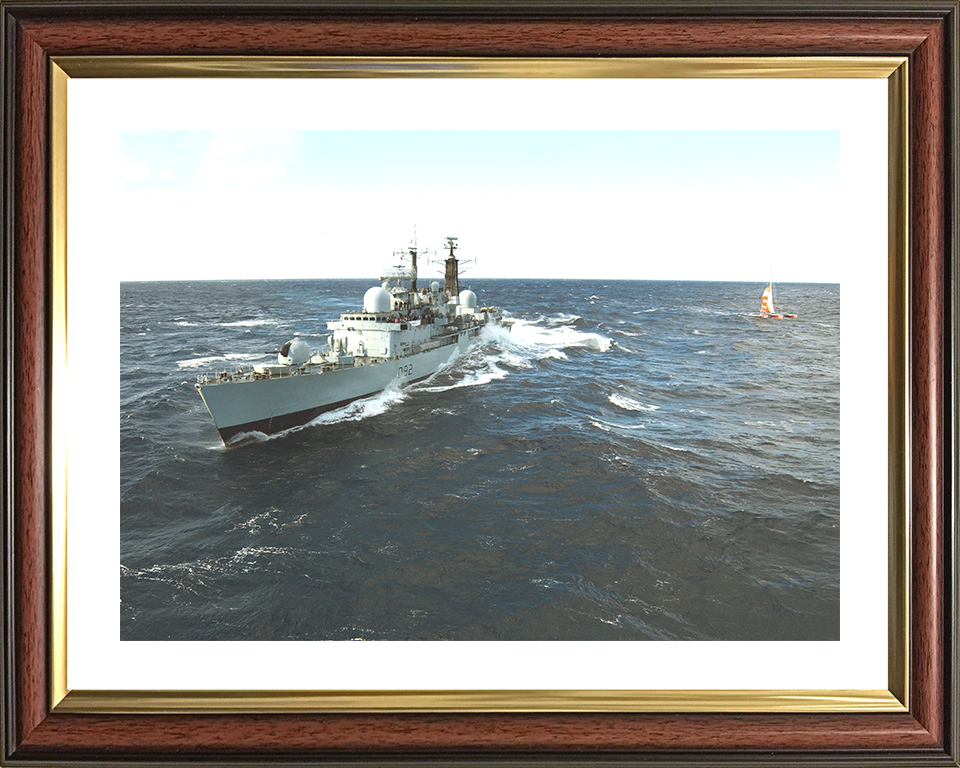 HMS Liverpool (D92) Photo Print - Atlantic Ocean 2005 - Royal Navy Type 42 Destroyer Posters, Prints, & Visual Artwork Hampshire Prints 10 x 8 Classic Frame Yes