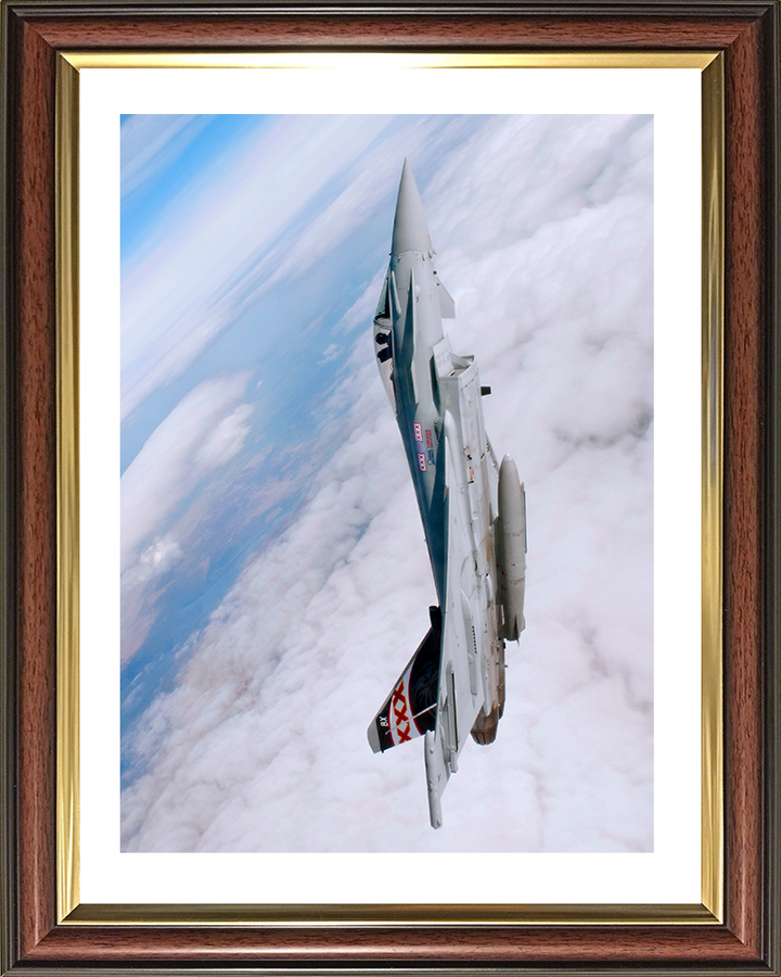 RAF Typhoon vertical climb Photo Print - Royal Air Force Aircraft Hampshire Prints 10 x 8 Classic Frame Yes
