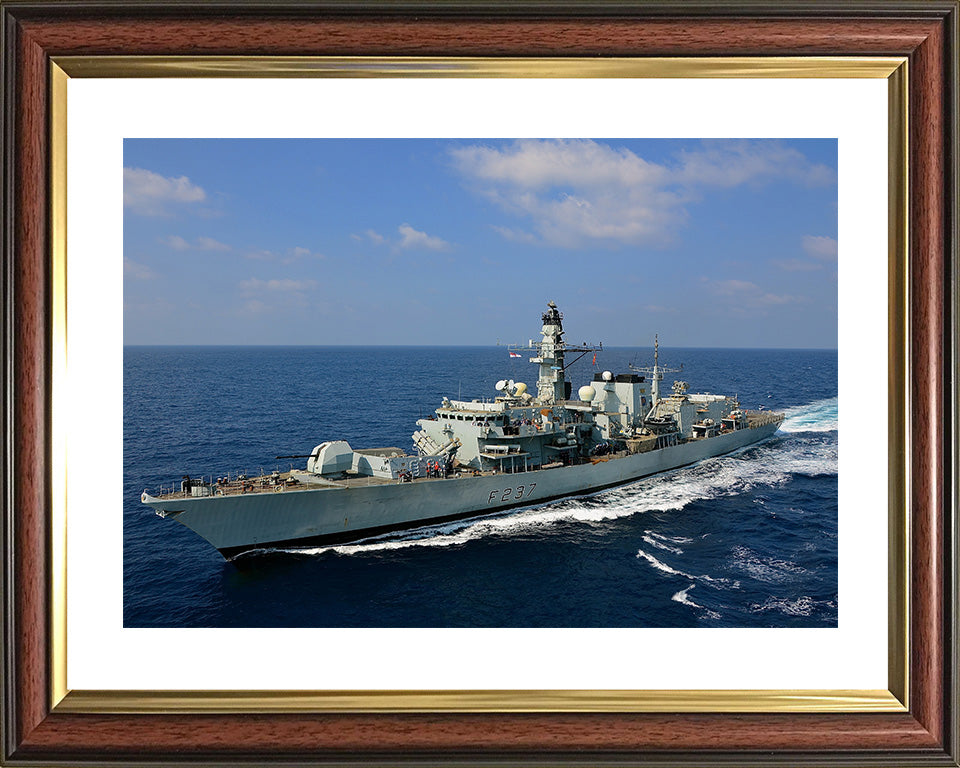 HMS Westminster (F237) Photo Print - Underway High Port Bow View - Royal Navy Type 23 Frigate Hampshire Prints 10 x 8 Classic Frame Yes