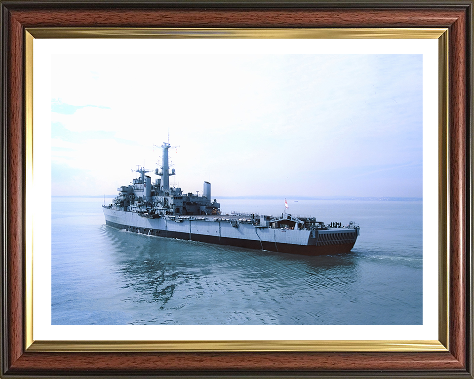 HMS Intrepid (L11) Photo Print - Port Quarter View - Royal Navy Fearless Class Amphibious Ship Hampshire Prints 10 x 8 Classic Frame Yes