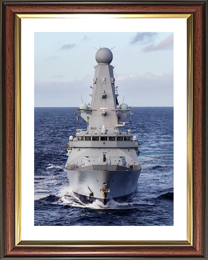 HMS Defender (D36) Royal Navy Type 45 Destroyer Underway Bow View Photo Print Wall Art Decor Posters, Prints, & Visual Artwork Hampshire Prints 10 x 8 Classic Frame Yes