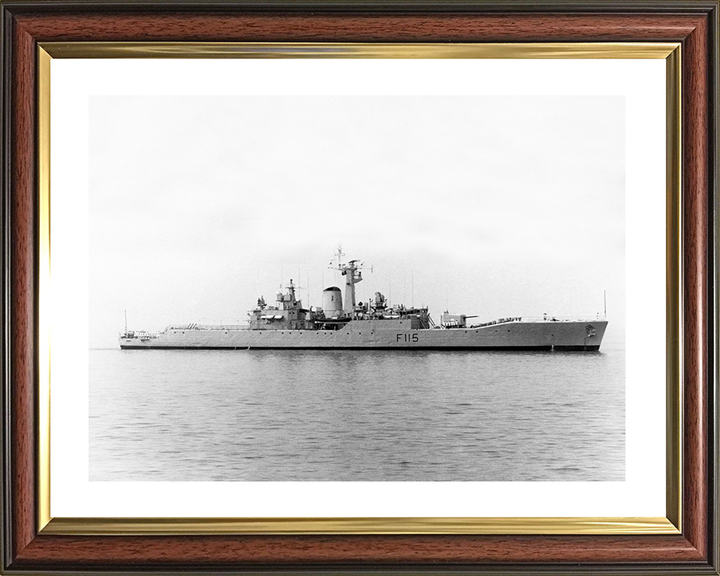 HMS Berwick (F115) Royal Navy Rothesay Class Frigate Starboard Beam View Photo Print Wall Art Decor Posters, Prints, & Visual Artwork Hampshire Prints 10 x 8 Classic Frame Yes