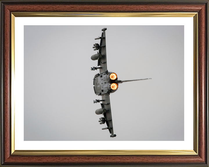 RAF Typhoon FGR4 over RAF Fairford Photo Print - Royal Air Force Aircraft Hampshire Prints 10 x 8 Classic Frame Yes