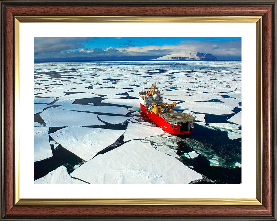 HMS Protector (A173) Photo Print - Antarctic 2016 - Royal Navy Ice Patrol Vessel Hampshire Prints 10 x 8 Classic Frame Yes