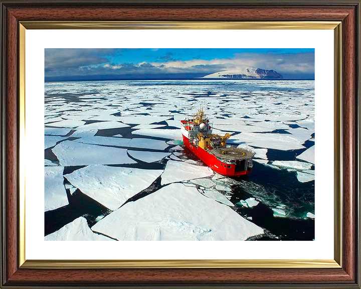 HMS Protector (A173) Photo Print - Antarctic 2016 - Royal Navy Ice Patrol Vessel Hampshire Prints 10 x 8 Classic Frame Yes