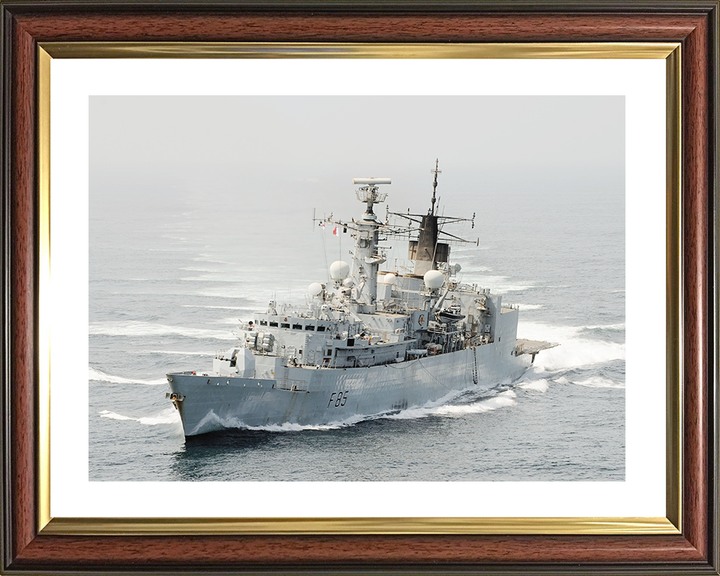 HMS Cumberland (F85) Royal Navy Type 22 Frigate Turning to Starboard Photo Print Wall Art Decor Posters, Prints, & Visual Artwork Hampshire Prints 10 x 8 Classic Frame Yes