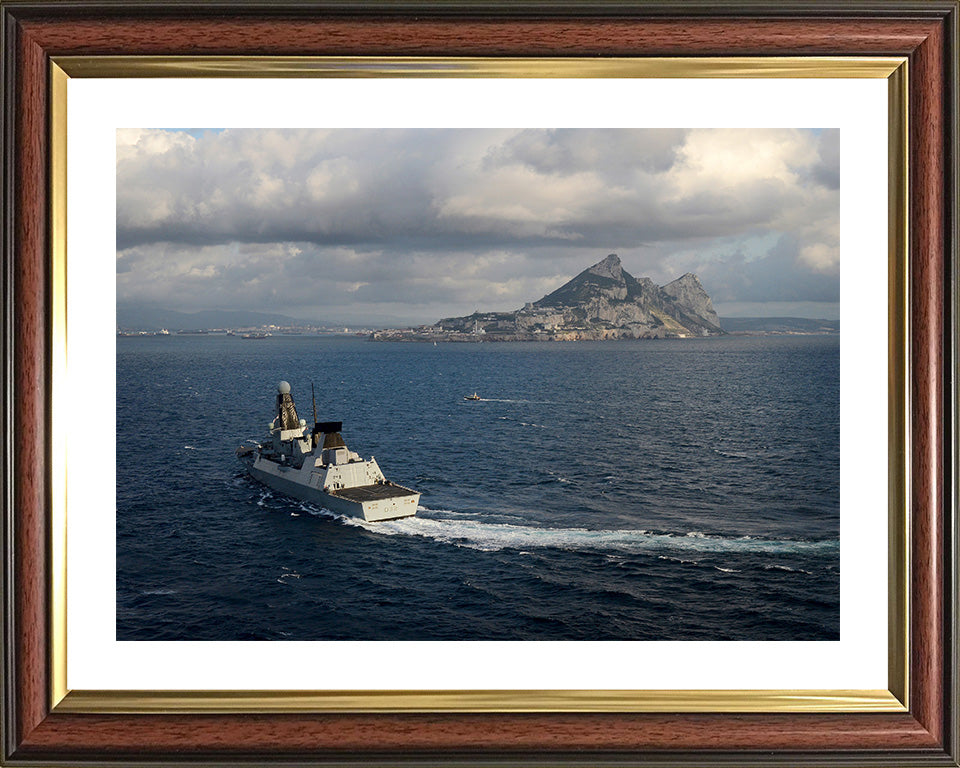 HMS Daring (D32) Photo Print - Off Gibraltar Feb 2014 - Royal Navy Type 45 Destroyer Posters, Prints, & Visual Artwork Hampshire Prints 10 x 8 Classic Frame Yes