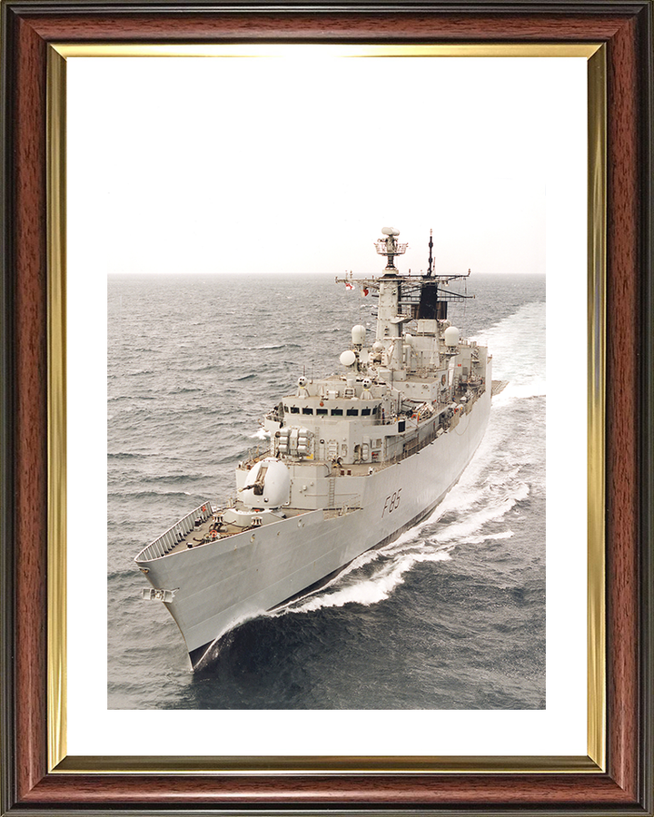 HMS Cumberland (F85) Royal Navy Type 22 Frigate Port Bow Portrait Photo Print Wall Art Decor Posters, Prints, & Visual Artwork Hampshire Prints 10 x 8 Classic Frame Yes