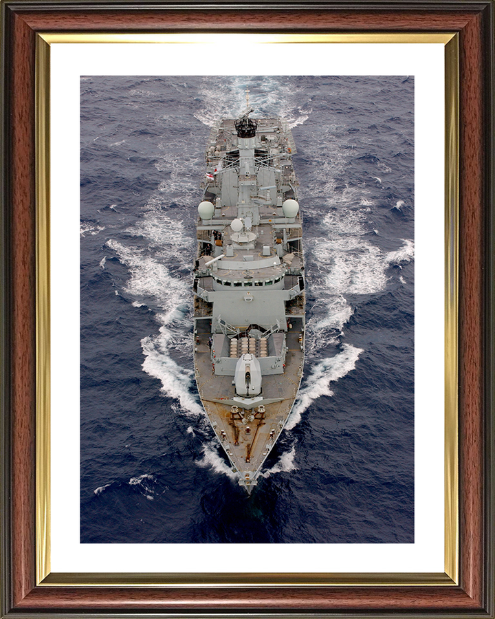 HMS Iron Duke (F234) Photo Print - Atlantic 2006 - Royal Navy Type 23 Frigate Hampshire Prints 10 x 8 Classic Frame Yes