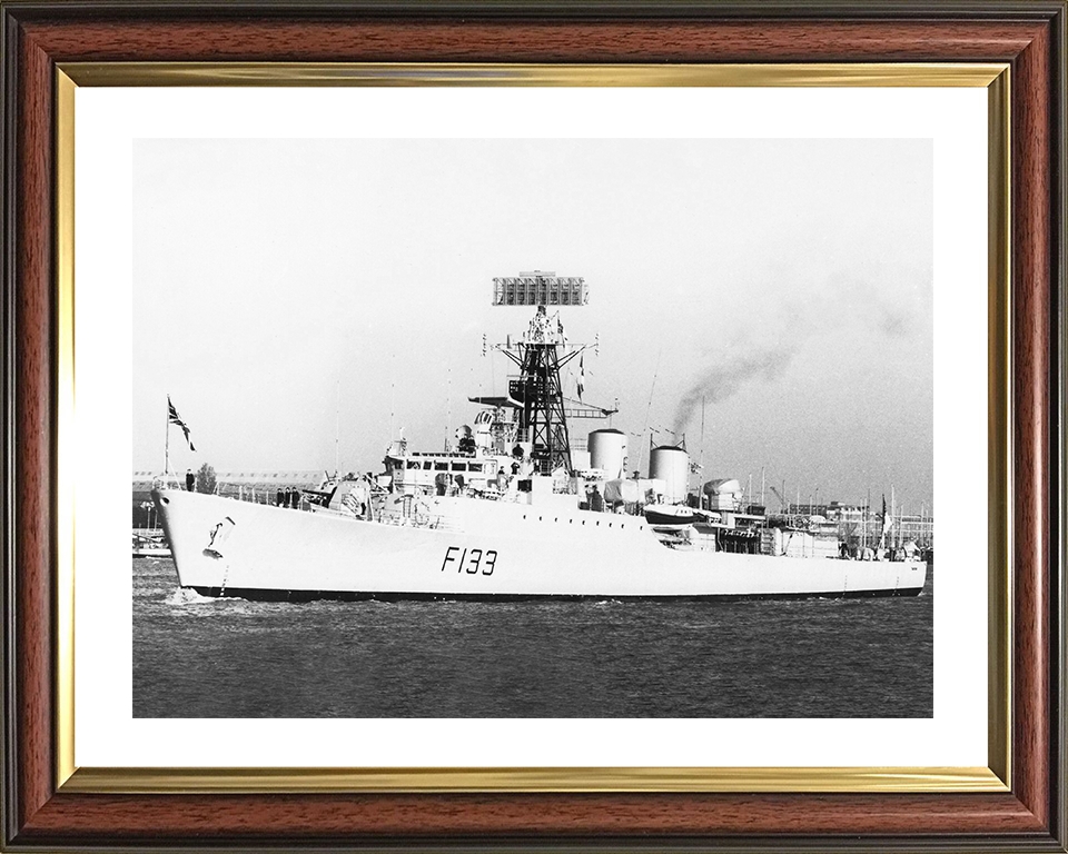 HMS Tartar (F133) Photo Print - Leaving Portsmouth 1984 - Royal Navy Tribal Class Frigate