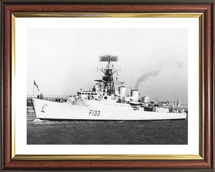 HMS Tartar (F133) Photo Print - Leaving Portsmouth 1984 - Royal Navy Tribal Class Frigate