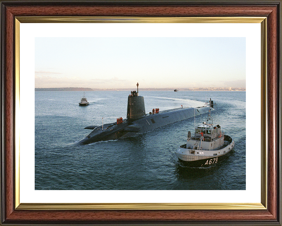 HMS Victorious (S29) Photo Print - Entering Brest 2000 - Royal Navy Vanguard Class Submarine