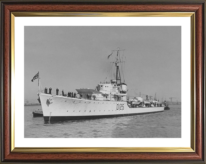 HMS Nepal (D125) Photo Print - At Anchor - Royal Navy N Class Destroyer Hampshire Prints 10 x 8 Classic Frame Yes