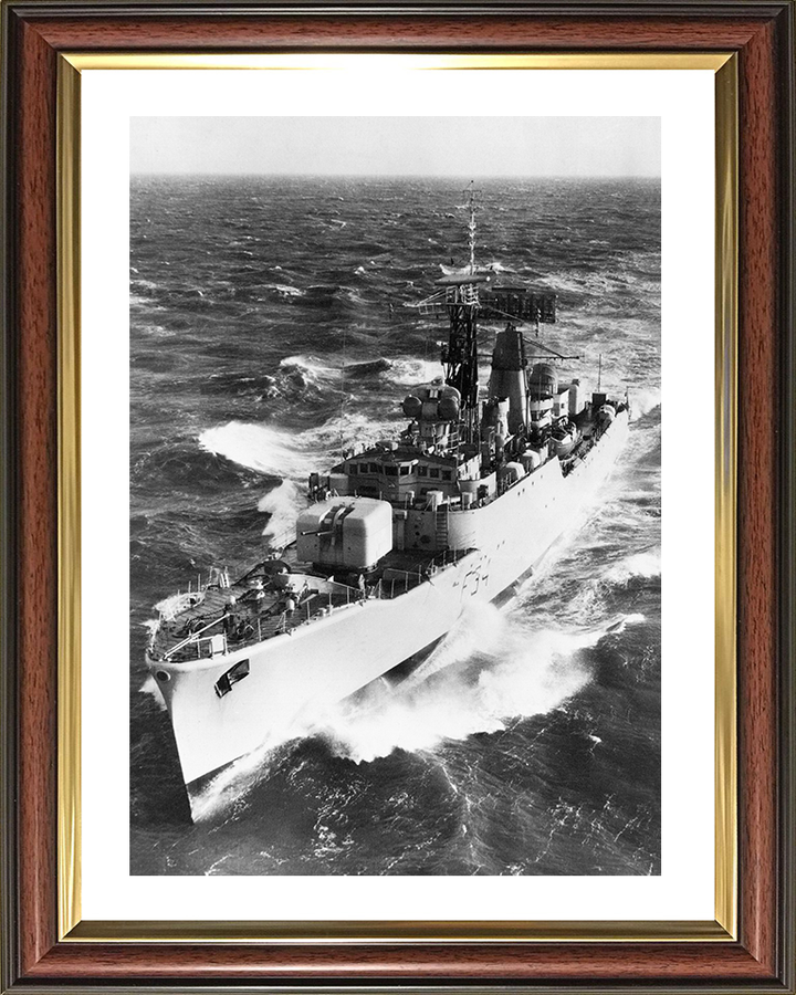 HMS Puma (F34) Photo Print - at sea 1965 - Royal Navy Leopard Class Frigate Posters, Prints, & Visual Artwork Hampshire Prints 10 x 8 Classic Frame Yes