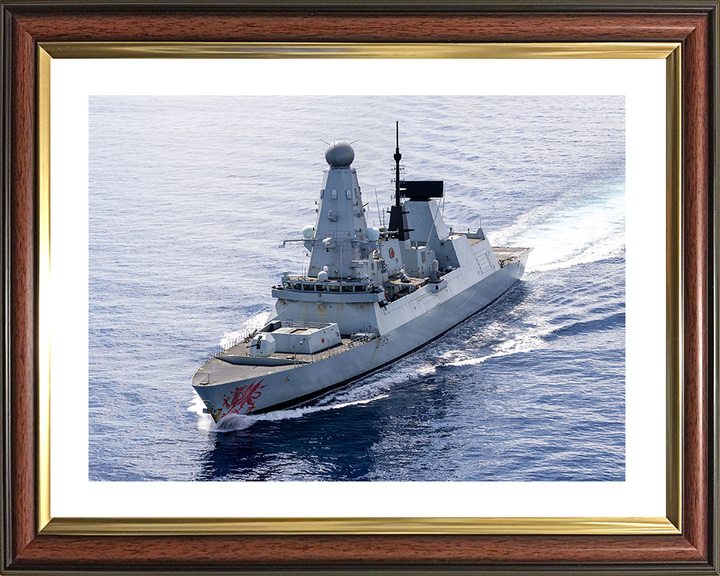 HMS Dragon (D35) Royal Navy Type 45 Destroyer at sea March 2026 Photo Print Wall Art Poster Posters, Prints, & Visual Artwork Hampshire Prints 10 x 8 Classic Frame Yes