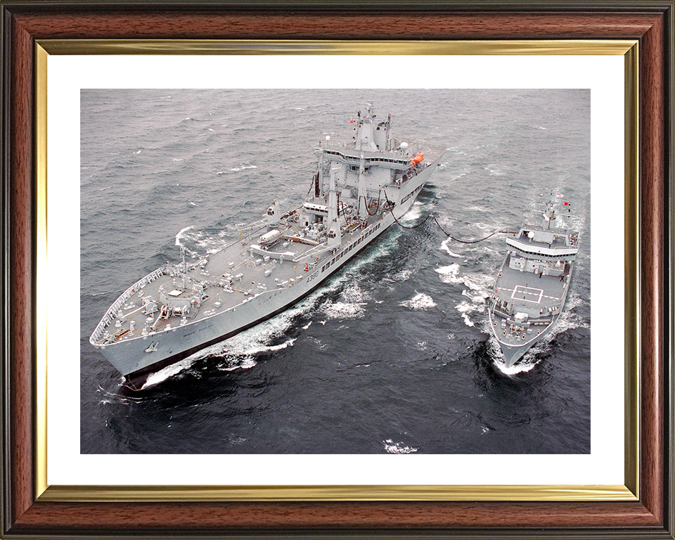 RFA Wave Knight (A389) Photo Print - RAS With HMS Echo 03 - Royal Fleet Auxiliary Wave Class Tanker Posters, Prints, & Visual Artwork Hampshire Prints 10 x 8 Classic Frame Yes