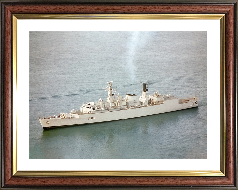 HMS Battleaxe (F89) Royal Navy Type 22 Frigate High Port side View Photo Print Wall Art Decor Posters, Prints, & Visual Artwork Hampshire Prints 10 x 8 Classic Frame Yes