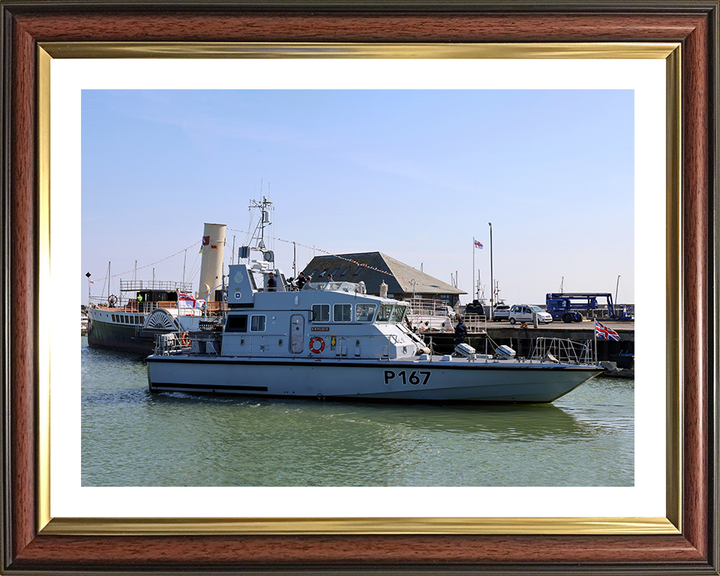 HMS Exploit (P167) Photo Print - Entering Harbour - Royal Navy Archer Class P2000 Patrol Vessel Hampshire Prints 10 x 8 Classic Frame Yes