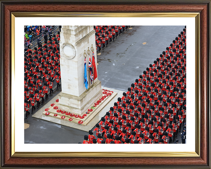 Household Division March Past the Cenotaph Photo Print - British Army Hampshire Prints 10 x 8 Classic Frame Yes