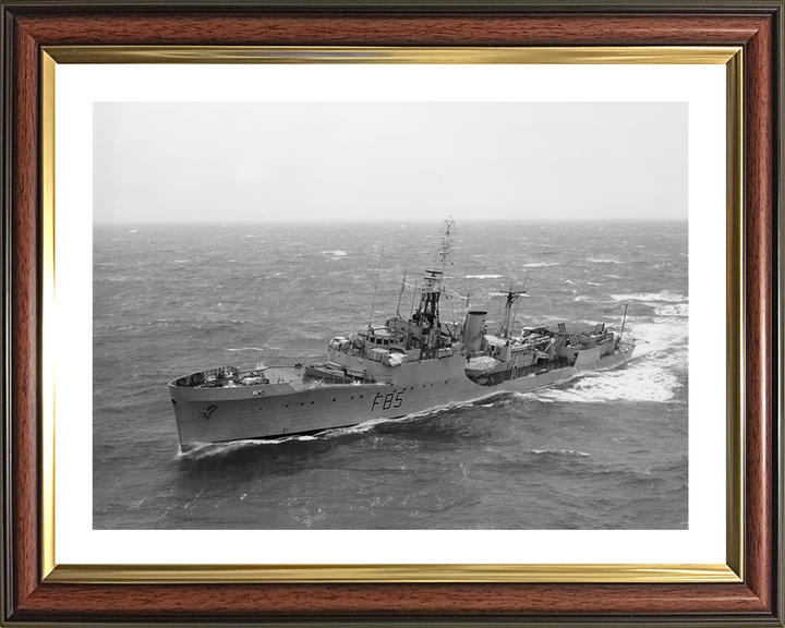 HMS Keppel (F85) Photo Print - At Sea - Royal Navy Blackwood Class Frigate Hampshire Prints 10 x 8 Classic Frame Yes