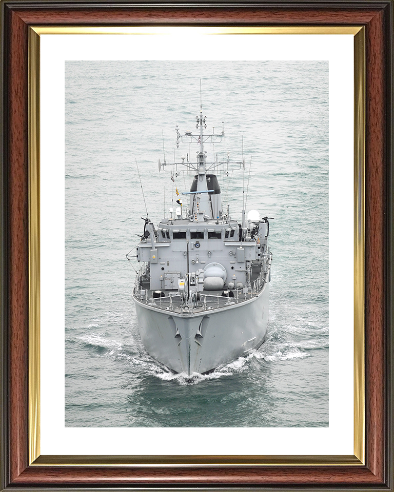 HMS Chiddingfold (M37) Royal Navy Hunt Class Minehunter High Bow View Photo Print Wall Art Decor Posters, Prints, & Visual Artwork Hampshire Prints 10 x 8 Classic Frame Yes