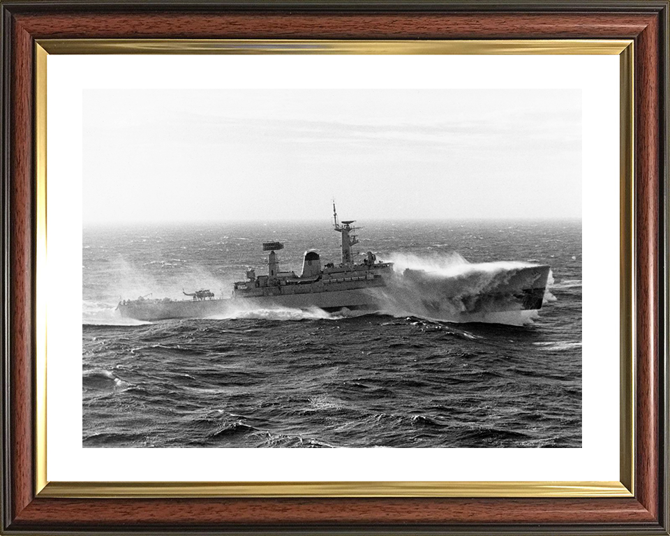 HMS Arethusa (F38) Royal Navy Leander Class Frigate In Rough Sea Photo Print Wall Art Decor Posters, Prints, & Visual Artwork Hampshire Prints 10 x 8 Classic Frame Yes