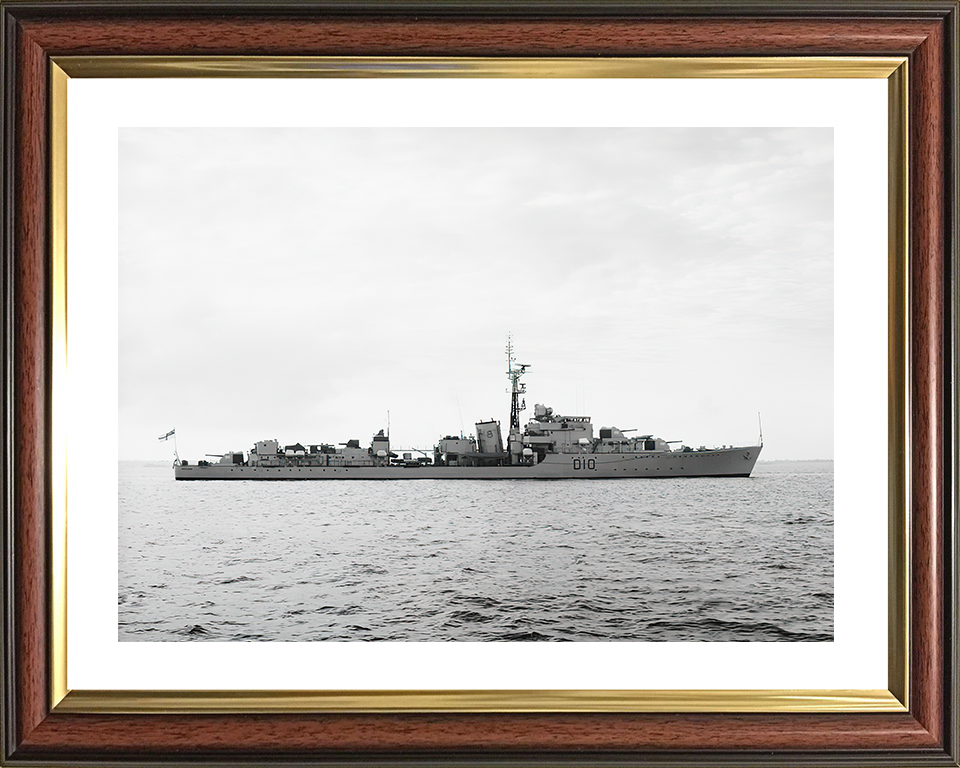 HMS Cassandra (D10) Royal Navy C Class Destroyer Starboard Beam View Photo Print Wall Art Decor Posters, Prints, & Visual Artwork Hampshire Prints 10 x 8 Classic Frame Yes