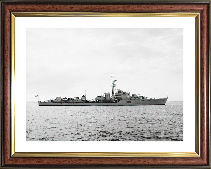 HMS Cassandra (D10) Royal Navy C Class Destroyer Starboard Beam View Photo Print Wall Art Decor Posters, Prints, & Visual Artwork Hampshire Prints 10 x 8 Classic Frame Yes